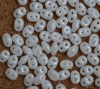 Superduo White Opaque Chalk Shimmer Miniduo 03000-14400 Czech Beads  x 10g